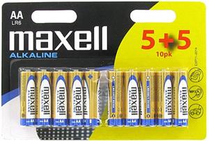Alkalna baterija Maxell LR-6/AA, 5+5