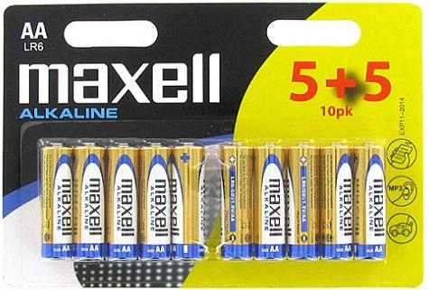 Alkalna baterija Maxell LR-6/AA, 5+5