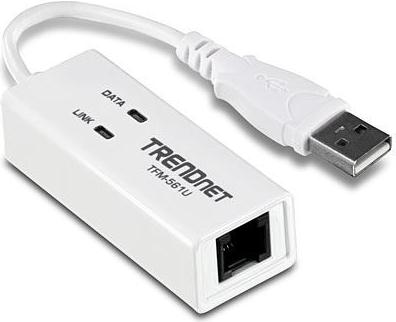 Trendnet 56K USB Phone Internet Fax Modem TFM-561U