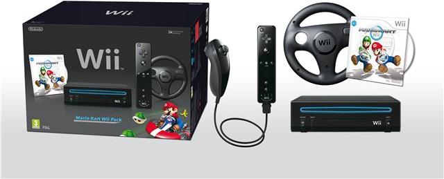 Nintendo Wii Mario Kart pack Black konzola
