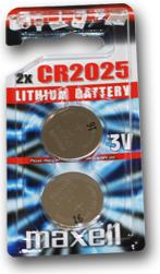 Maxell lit. dugm. baterija CR2025, 2 kom