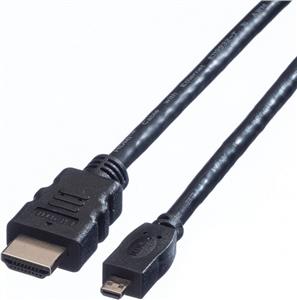 Roline VALUE HDMI, Type A M - Type D M, 2.0m, 11.99.5581
