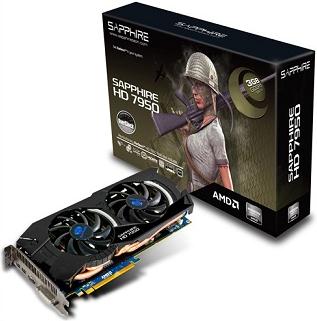Grafička kartica Sapphire PCI-E ATI Radeon HD7950 OverClocked GDDR5 3GB/384bit, 900MHz/1250MHz, PCI-E 3.0 x16, HDMI, DVI