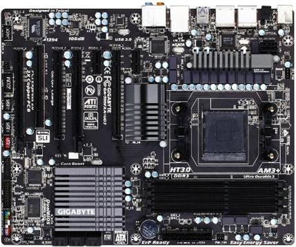 Matična ploča Gigabyte GA-990FXA-UD3, AMD 990FX/SB950, DDR3, zvuk, SATA, G-LAN, RAID, PCI-E, CrossFireX, SLI, eSATA, FW, USB 3.0, ATX, s. AM3 / AM3+