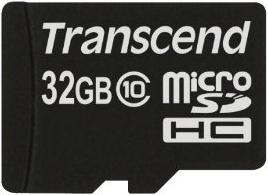 Transcend 32GB microSDHC Class 10 Flash Card without adapter