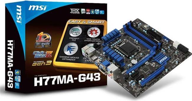 Matična ploča MSI H77MA-G43, s1155, D3, U3, S3, PCIe 3.0