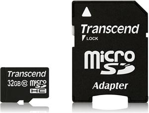 Memorijska kartica Transcend 32GB MicroSD HC Class10 + SD adapter