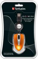 Miš Verbatim GO Mini Optical Travel USB3.0/2.0, Volcanic Orange