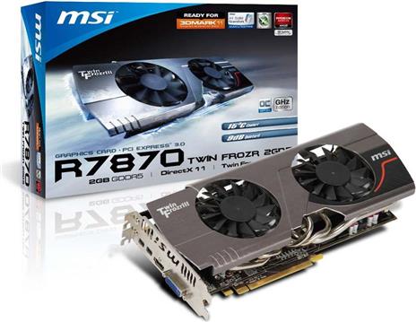 Grafička kartica MSI R7870OC, TF3, 2GB D5, DVI, mDP, HDMI