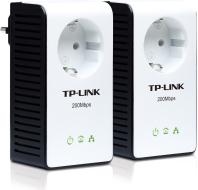 TP-Link TL-PA251KIT Powerline Ethernet Adapter 200Mbps, Plug (EU/UK/AU), AC Pass-through, Homeplug AV, Twin Pack