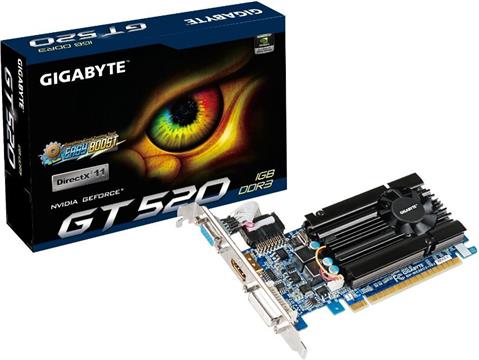 Grafička kartica Gigabyte N520, 1GB DDR3,DVI,HDMI,DX11