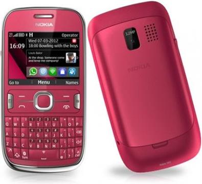 Mobitel Nokia Asha 302 Plum Red