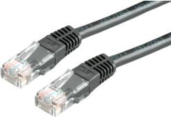 Roline VALUE Patch kabel Cat 6 UTP 5.0m crni (24AWG)