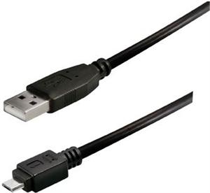 USB kabel 1,8m, AM - micro, Transmedia C250-L, crni