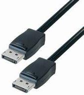 Transmedia C300-1L Display Port Cable DisplayPort plug 20 pin to DisplayPort plug 20 pin High Quality 1m Black