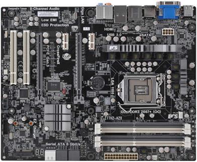 Maticna ploca ECS Z77H2-A2X DELUXE, iZ77, DDR3, zvuk, S-ATA, RAID, G-LAN, PCI-E 3.0, HDMI, DVI, D-SUB, eSATA, USB 3.0, ATX, s. 1155