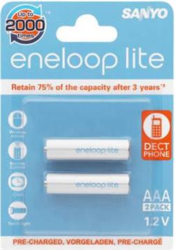 Baterija SANYO Eneloop Lite HR-4UQ-2BP, tip AAA, punjive, 2kom, 600mAh