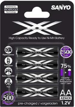 Baterija SANYO Eneloop XX HR-3UWX-4BP, tip AA, punjive, 4kom, 2500mAh
