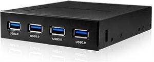 Front Panel ICY BOX IB-866, 4x USB 3.0, 3.5'', crni