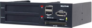 Front Panel SCYTHE Kama Panel 5 SCKMRK-5, 5.25'', citac kartica, 2x2.5'' SATA ladica, eSATA, USB