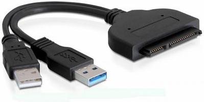 Konverter DELOCK, USB 3.0 (M) i USB 2.0 (M) na 22-pin SATA