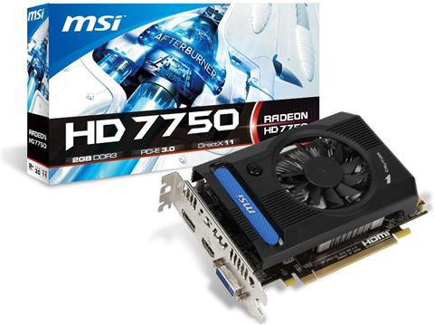 Grafička kartica MSI Radeon HD7750 GDDR3 2GB/128bit, 800MHz/1600MHz, PCI-E 3.0 x16, DP, HDMI, DVI, Cooler, Retail