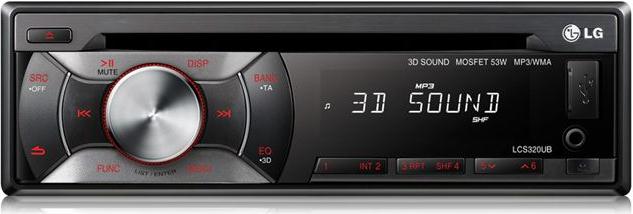 LG auto-radio LCS720BO, iPhone, USB, SD, Bluetooth