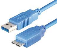 USB 3.0 kabel 5m, AM - micro B, Transmedia C139-5ML, plavi