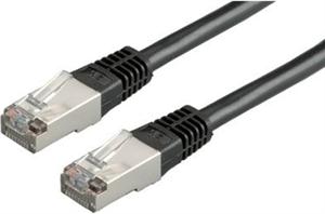 Kabel mrežni S-FTP, Cat. 5e, 0,5m, CCA, 26AWG, Savitljivi, Crni