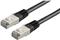 Kabel mrežni S-FTP, Cat. 5e, 0,5m, CCA, 26AWG, Savitljivi, Crni