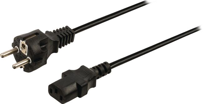 Transmedia N 5, Power Cable Schuko plug - IEC 320 C13 Jack black 1,5 m