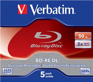 Verbatim BD-RE DL 50GB 2x 5 Pack Jewel Case