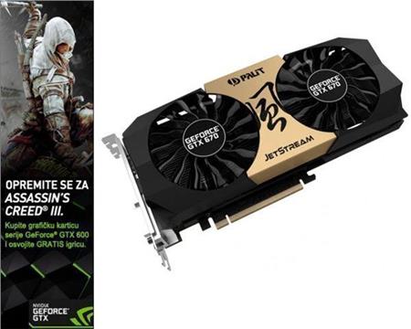 Grafička kartica Palit GTX670 2GB JETSTREAM + Assassin's Creed 3