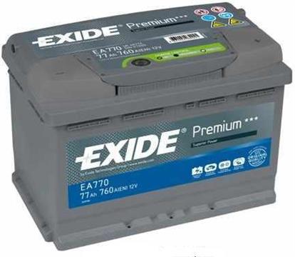 Akumulator Exide Premium B13 EA770 77Ah/760A (+ P) 278x175x190