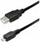 Kabel 0,3m, USB AF - microUSB, Transmedia C 258-L, crni
