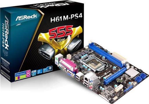 Matična ploča Asrock H61M-PS4 - 100% All Solid Capacitor design