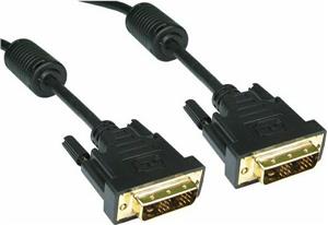NaviaTec DVI-252, DVI-D cable DVI(24 1), 3m, Copper, AWG28, 2x shielded, Dual Link, M M, black