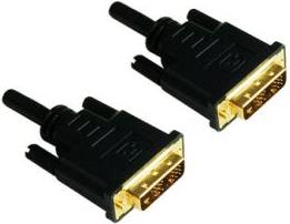 NaviaTec DVI-253, DVI-D cable DVI(24 1), 5m, Copper, AWG28, 2x shielded, Dual Link, M M, black