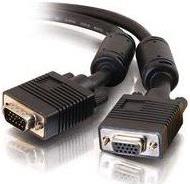 NaviaTec VGA-255, VGA Sub D plug 15pin to VGA Sub D jack 15 pin 2X priključni kabel sa feritom 1,8m Crna Boja, Naviatec Article Nr. 255
