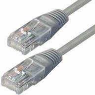 Kabel mrežni UTP, Cat. 5e, 0,5m, CCA, 26AWG, Savitljivi, Sivi