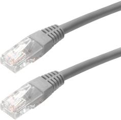 Kabel mrežni UTP, Cat. 5e, 2m, CCA, 26AWG, Savitljivi, Sivi