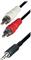 Transmedia A 49-3 L, Stereo Connecting Cable unshielded, 2x RCA-plug - 3,5 mm stereo plug, 3m