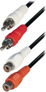 Transmedia 2x RCA-plug - 2x RCA-jack, 5m