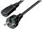 NaviaTec Schuko plug - IEC 320 C13 Jack black 2m
