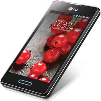 Mobitel LG E460 Optimus L5 II, GSM/GPRS/EDGE/HSDPA/GPS, 4'' multitouch, Mediatek MT6575 1 GHz, 512MB RAM, 4GB Flash, MicroSD, kamera, Wi-Fi, BT, Android 4.1, crni