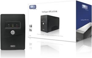 Sweex PP200, Intelligent UPS 650 VA 360W, AVR, Line Interactive, Typical backup time half load 10min, Outlets 4 x IEC C13