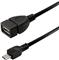 USB kabel 0,3m, AF - micro B, TRN-C258-BL, crni