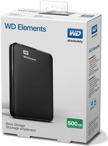 HDD eksterni WD Elements™ Portable 500GB, 2.5˝ WDBUZG5000ABK
