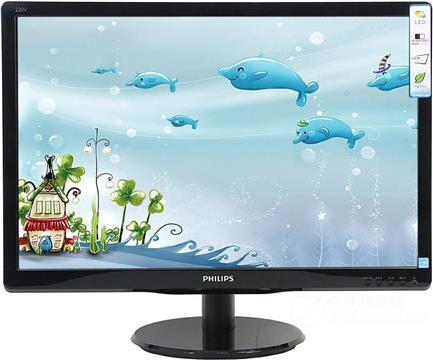 Monitor 19" Philips 193V5LSB2/10 (18.5") 16:9 (1366×768) LED TFT, 5ms, 200cd/m2, D-Sub, crni