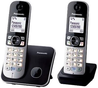 PANASONIC telefon bežični KX-TG6812FXB crni TWIN